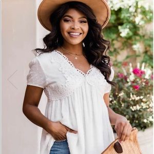 Size Small Lace White Top